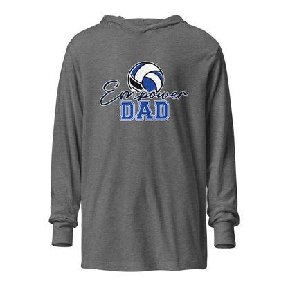 Performance | Hooded Long Sleeve T Shirt | Empower Volleyball Club | Dad Crest Logo