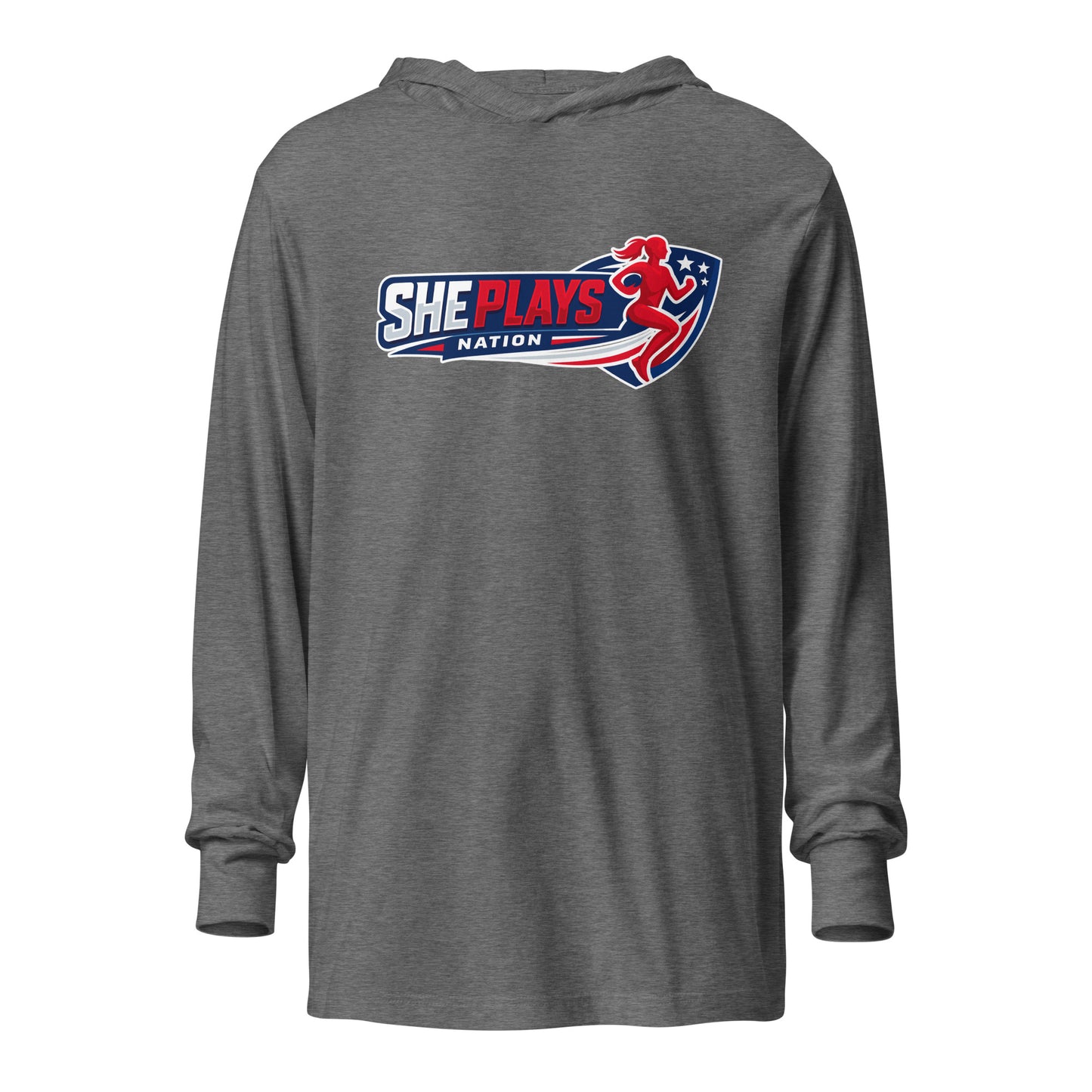 Performance | Hooded Long Sleeve T Shirt | She Plays Nation | Crest Logo
