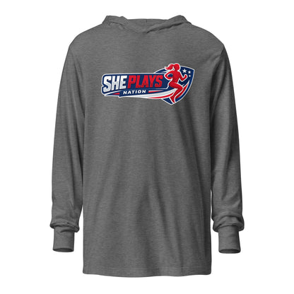 Performance | Hooded Long Sleeve T Shirt | She Plays Nation | Crest Logo