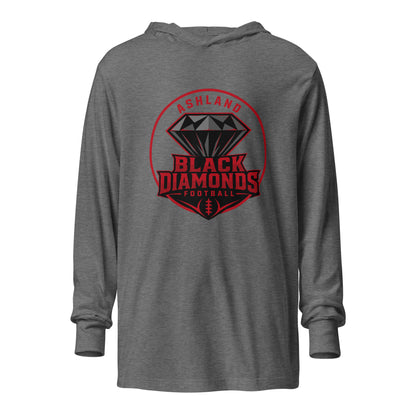 Performance | Hooded Long Sleeve T Shirt | Ashland Black Diamonds | Badge Logo