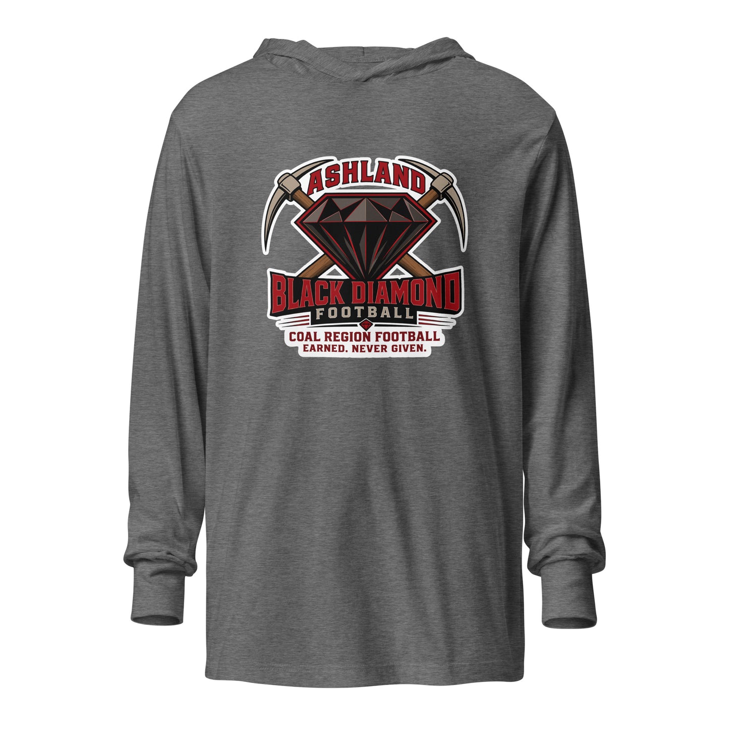 Performance | Hooded Long Sleeve T Shirt | Ashland Black Diamonds | Vanguard Logo