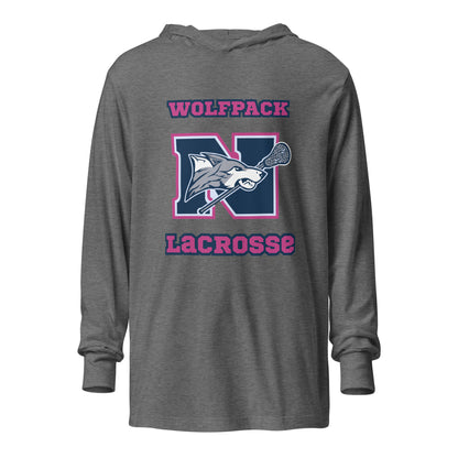 Performance | Hooded Long Sleeve T Shirt | North Paulding Lacrosse | Apex Logo