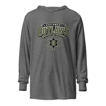 Performance | Hooded Long Sleeve T Shirt | Southwest Outlaws | Frontier Athletics Logo