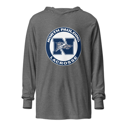 Performance | Hooded Long Sleeve T Shirt | North Paulding Lacrosse | Badge Logo