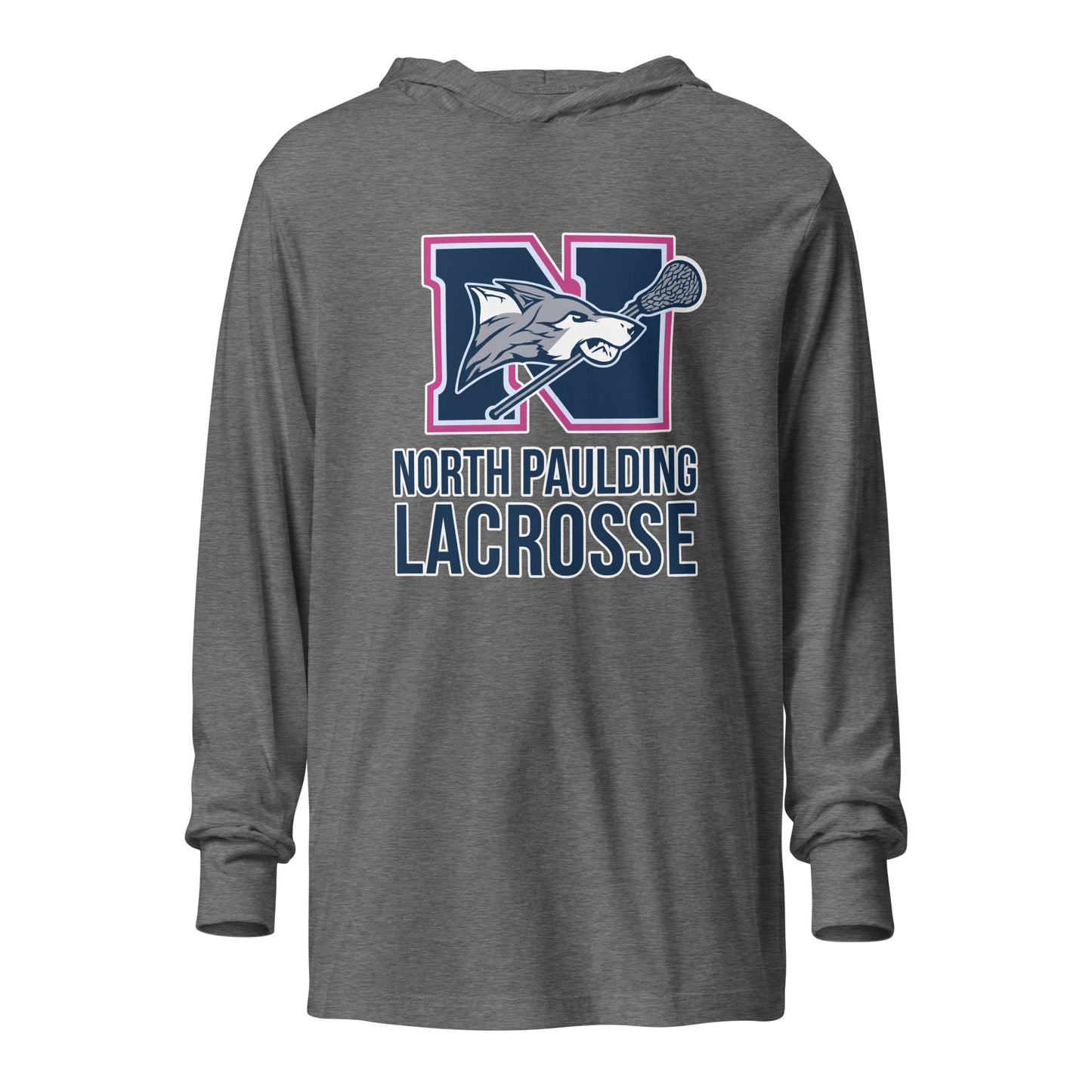 Performance | Hooded Long Sleeve T Shirt | North Paulding Lacrosse | Vanguard Logo