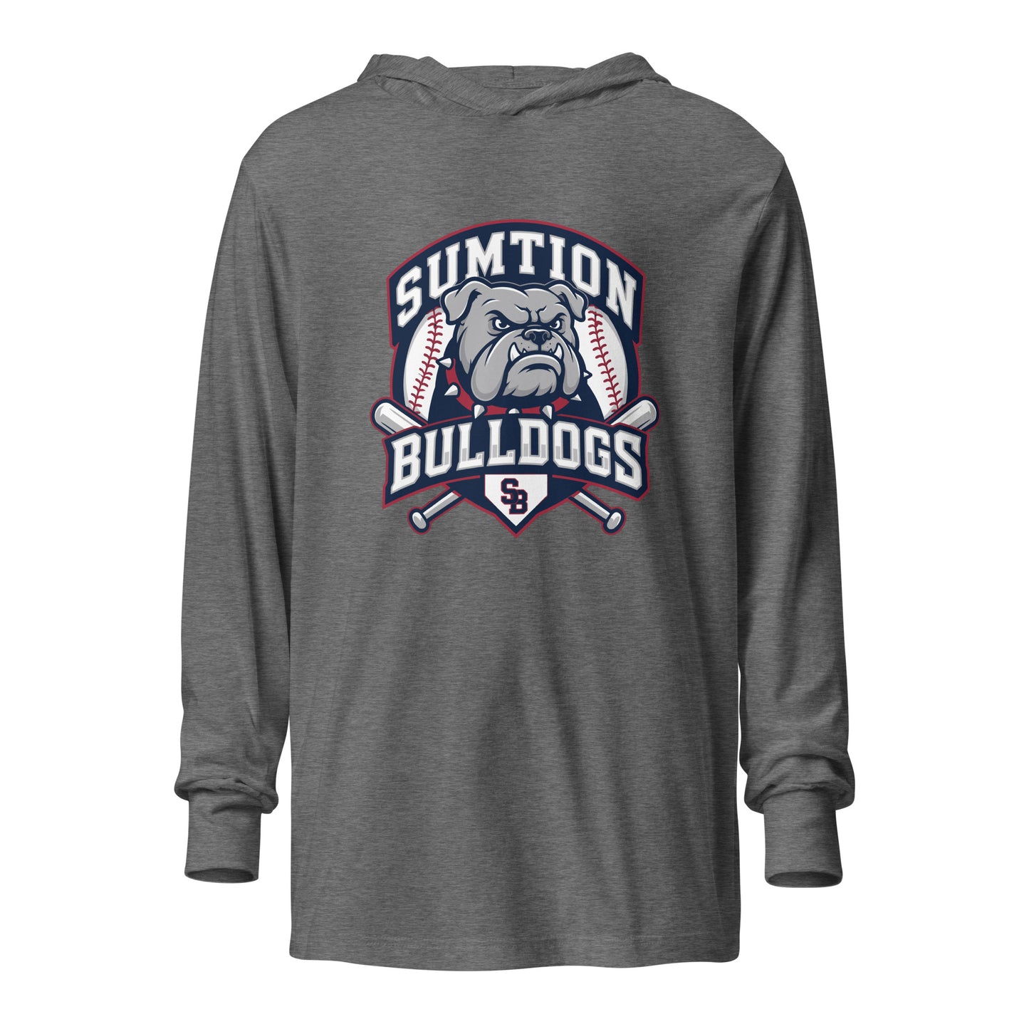 Performance | Hooded Long Sleeve T Shirt | Sumtion bulldogs | Emblem Logo