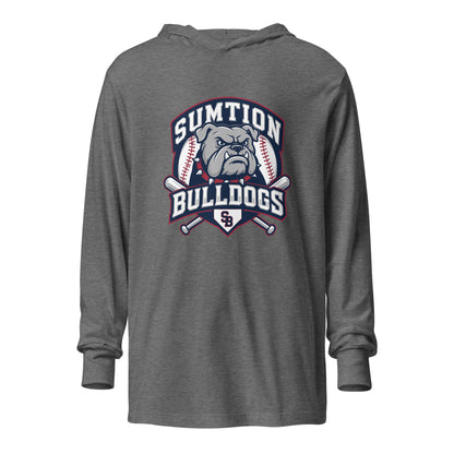 Performance | Hooded Long Sleeve T Shirt | Sumtion bulldogs | Emblem Logo