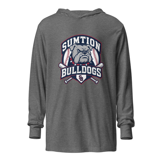 Performance | Hooded Long Sleeve T Shirt | Sumtion bulldogs | Emblem Logo