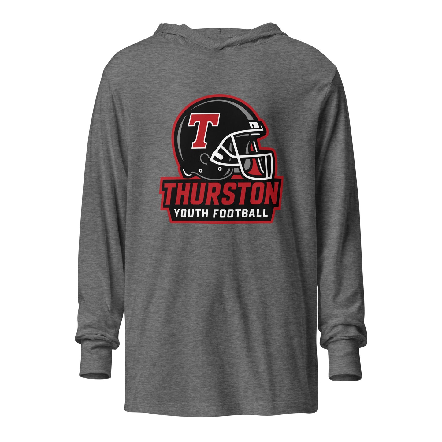 Performance | Hooded Long Sleeve T Shirt | Thurston Youth Football | Crest Logo