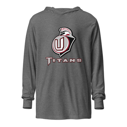 Performance | Hooded Long Sleeve T Shirt | Union Gymnastics | Emblem Logo