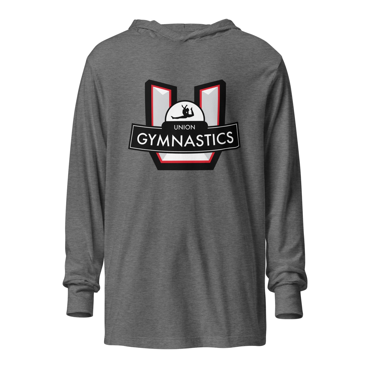 Performance | Hooded Long Sleeve T Shirt | Union Gymnastics | Crest Logo