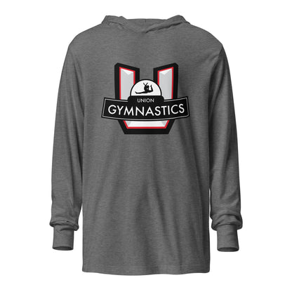 Performance | Hooded Long Sleeve T Shirt | Union Gymnastics | Crest Logo