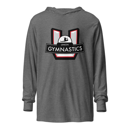 Performance | Hooded Long Sleeve T Shirt | Union Gymnastics | Crest Logo