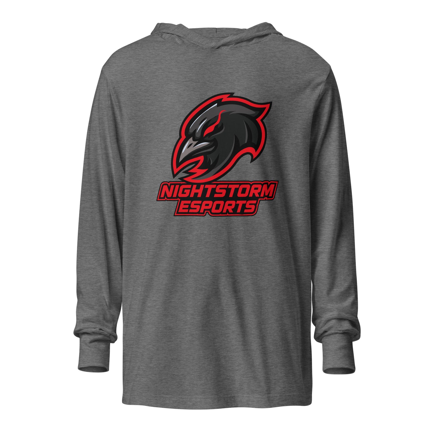 Performance | Hooded Long Sleeve T Shirt | NightStorm Esports | Crest Logo