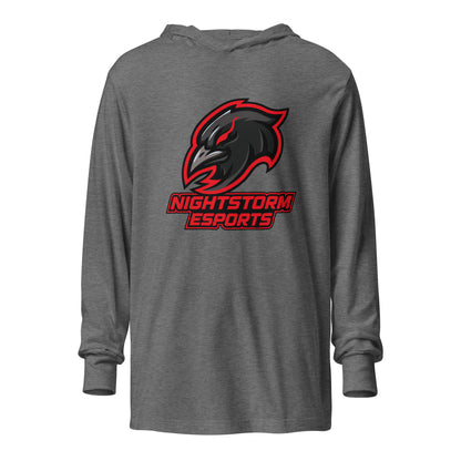 Performance | Hooded Long Sleeve T Shirt | NightStorm Esports | Crest Logo