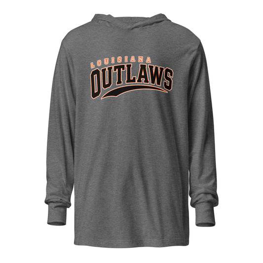 Performance | Hooded Long Sleeve T Shirt | Louisiana Outlaws | Vanguard Logo