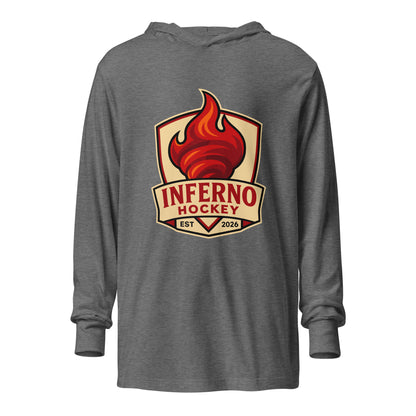 Performance | Hooded Long Sleeve T Shirt | Inferno Hockey | Crest Logo