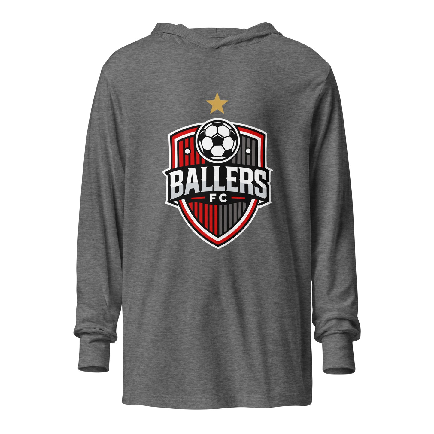 Performance | Hooded Long Sleeve T Shirt | Ballers FC | Shield Logo