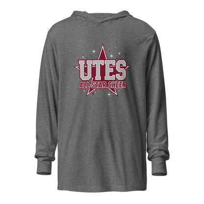 Performance | Hooded Long Sleeve T Shirt | Utes Allstar Cheer | Crest Logo