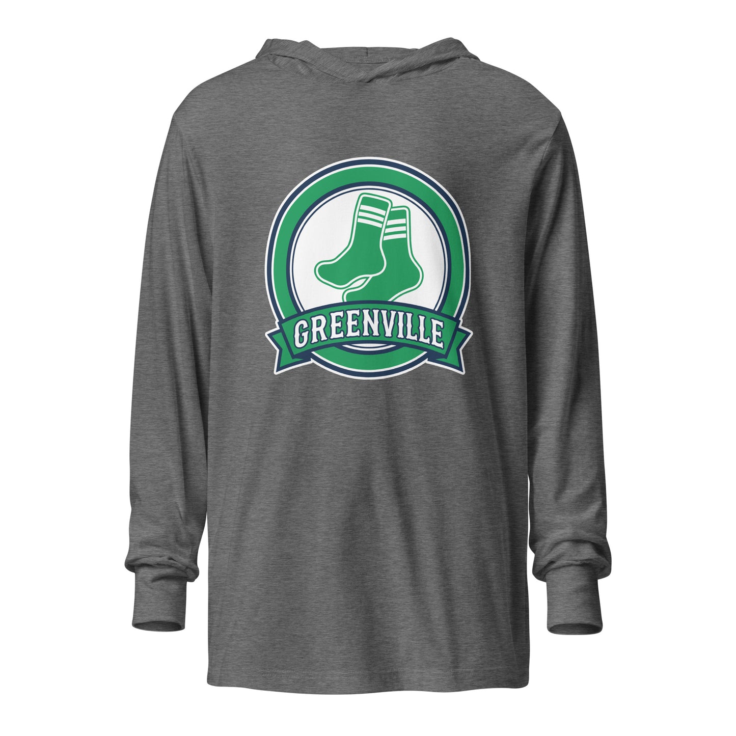 Performance | Hooded Long Sleeve T Shirt | Greenville Sox | Badge Logo