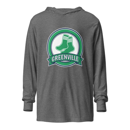 Performance | Hooded Long Sleeve T Shirt | Greenville Sox | Badge Logo