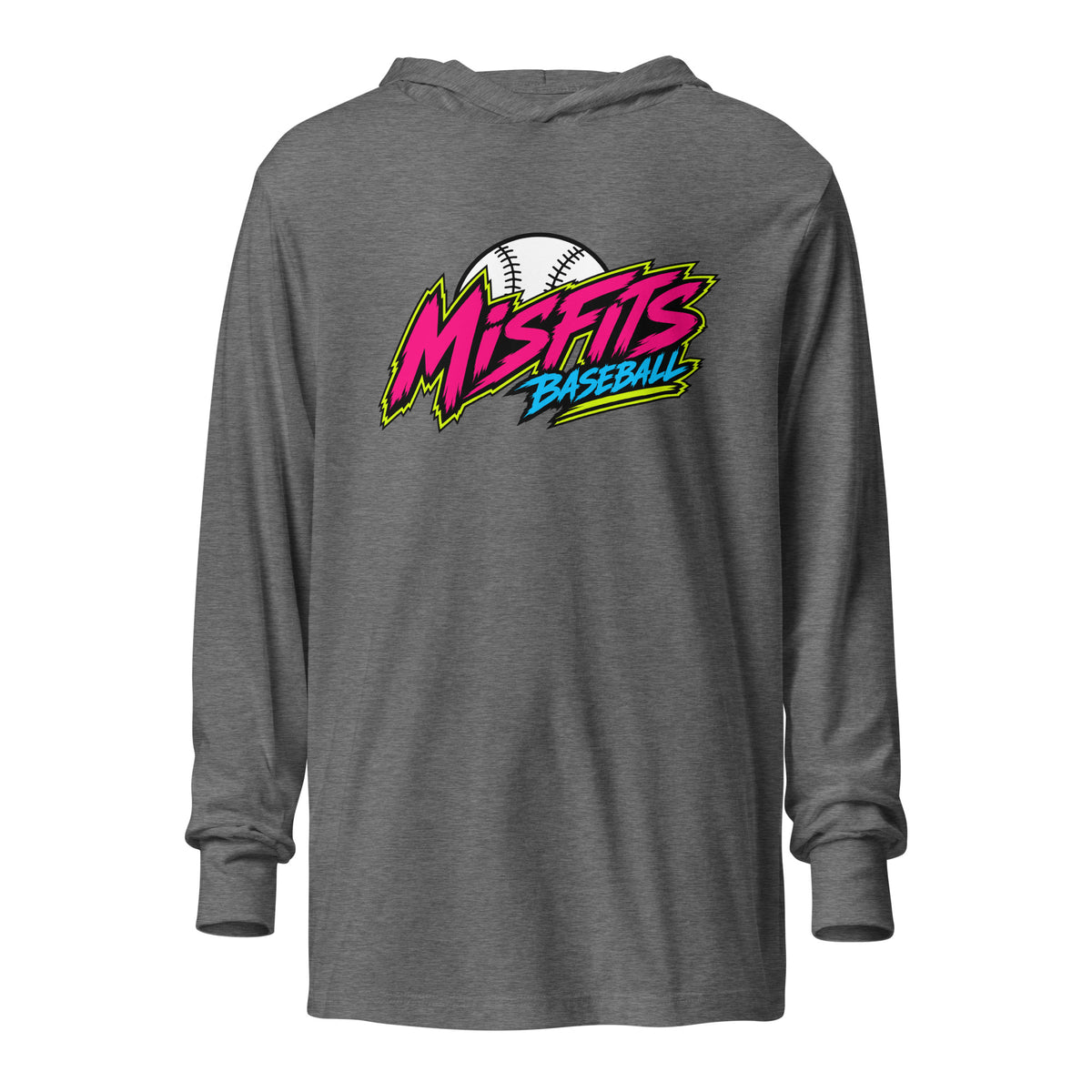 Performance | Hooded Long Sleeve T Shirt | Misfits Baseball | Athletics Logo