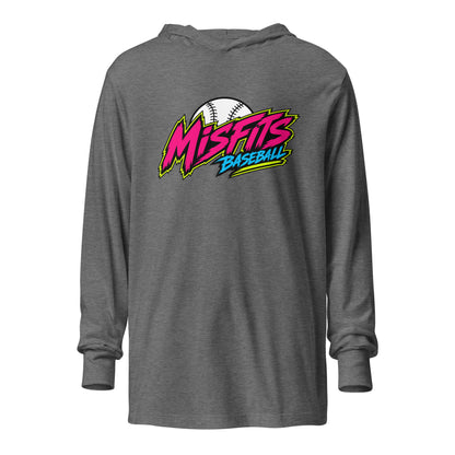 Performance | Hooded Long Sleeve T Shirt | Misfits Baseball | Athletics Logo