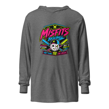 Performance | Hooded Long Sleeve T Shirt | Misfits Baseball | Valor Logo
