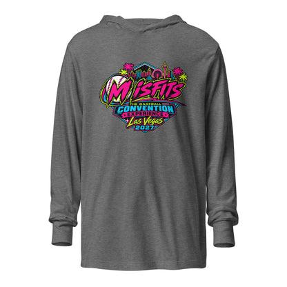 Performance | Hooded Long Sleeve T Shirt | Misfits Baseball | Crest Logo