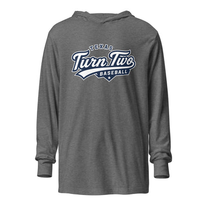 Performance | Hooded Long Sleeve T Shirt | Texas Turn Two Baseball | Athletics Logo