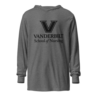 Performance | Hooded Long Sleeve T Shirt | Grand View University Nursing | Crest Logo