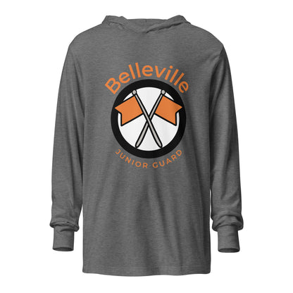 Performance | Hooded Long Sleeve T Shirt | Belleville Community Guard Programs | Crest Logo