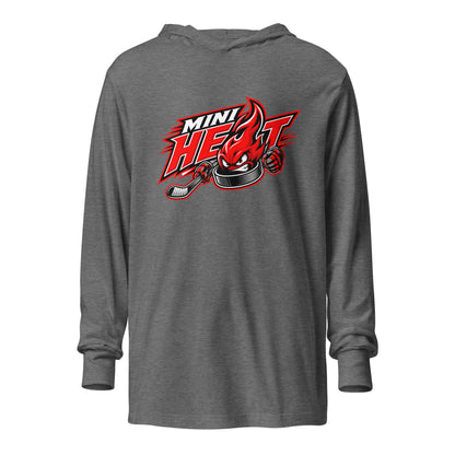Performance | Hooded Long Sleeve T Shirt | MINI HEAT | Emblem Logo