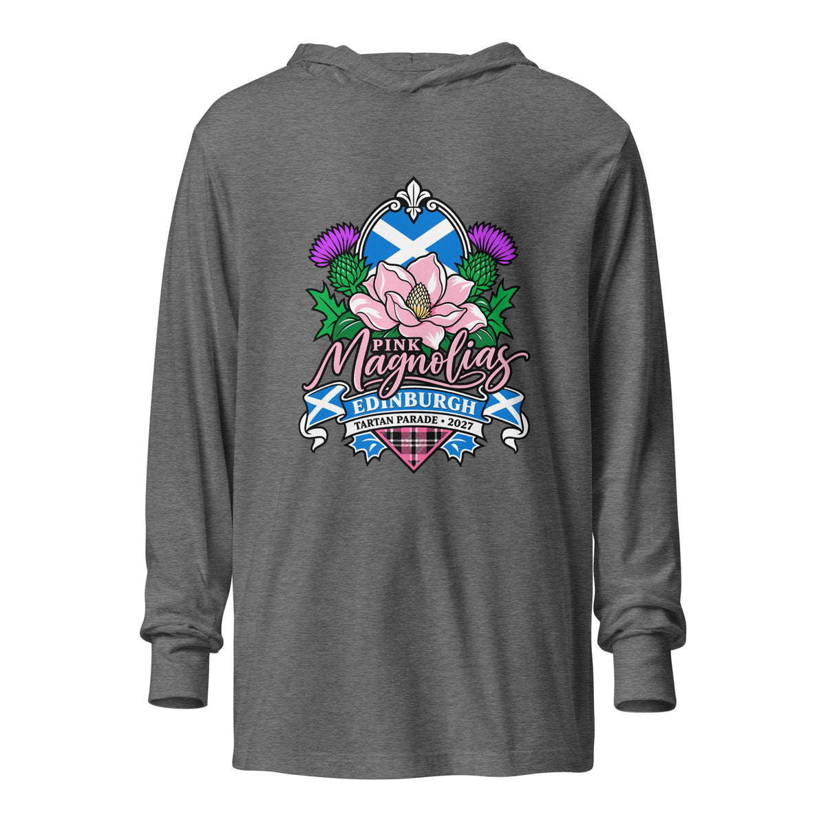 Performance | Hooded Long Sleeve T Shirt | Pink Magnolias Dance | Valor Logo