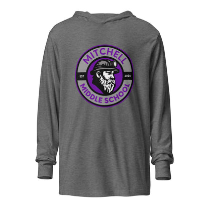 Performance | Hooded Long Sleeve T Shirt | Mitchell Middle School Softball | Badge Logo