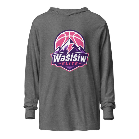 Performance | Hooded Long Sleeve T Shirt | Wašišiw Elite | Emblem Logo