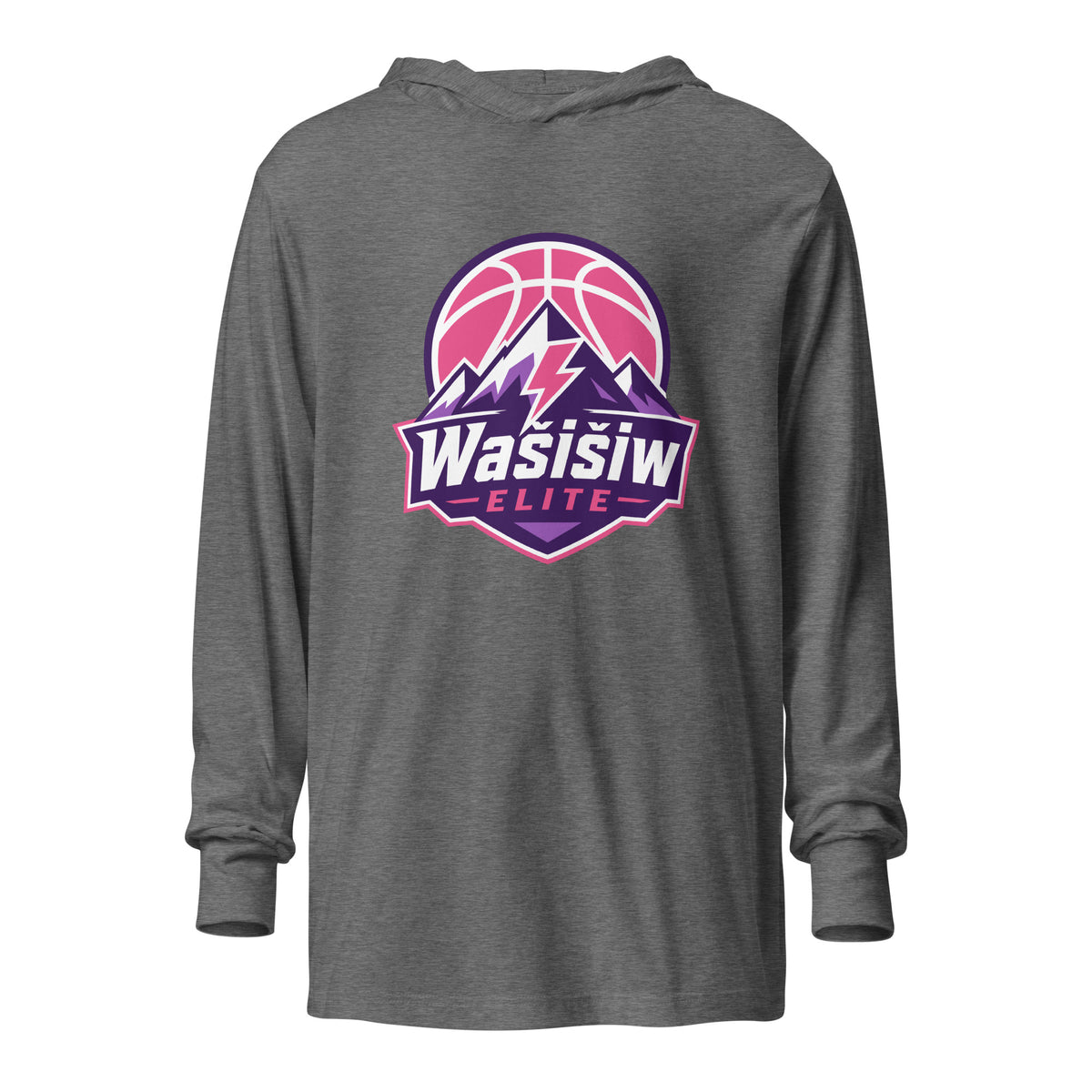 Performance | Hooded Long Sleeve T Shirt | Wašišiw Elite | Emblem Logo