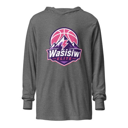 Performance | Hooded Long Sleeve T Shirt | Wašišiw Elite | Emblem Logo