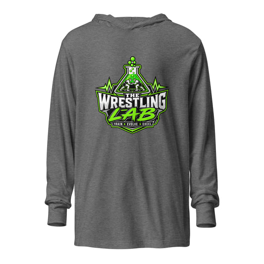 Performance | Hooded Long Sleeve T Shirt | The Wrestling Lab | Emblem Logo