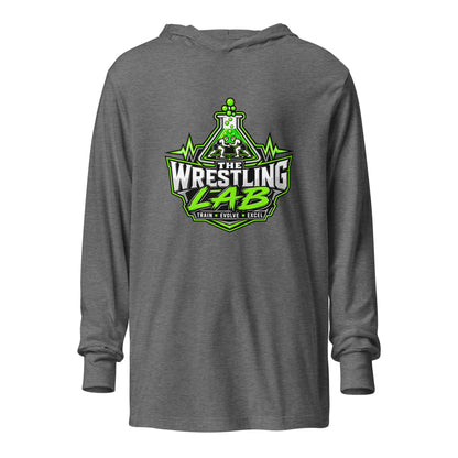 Performance | Hooded Long Sleeve T Shirt | The Wrestling Lab | Emblem Logo