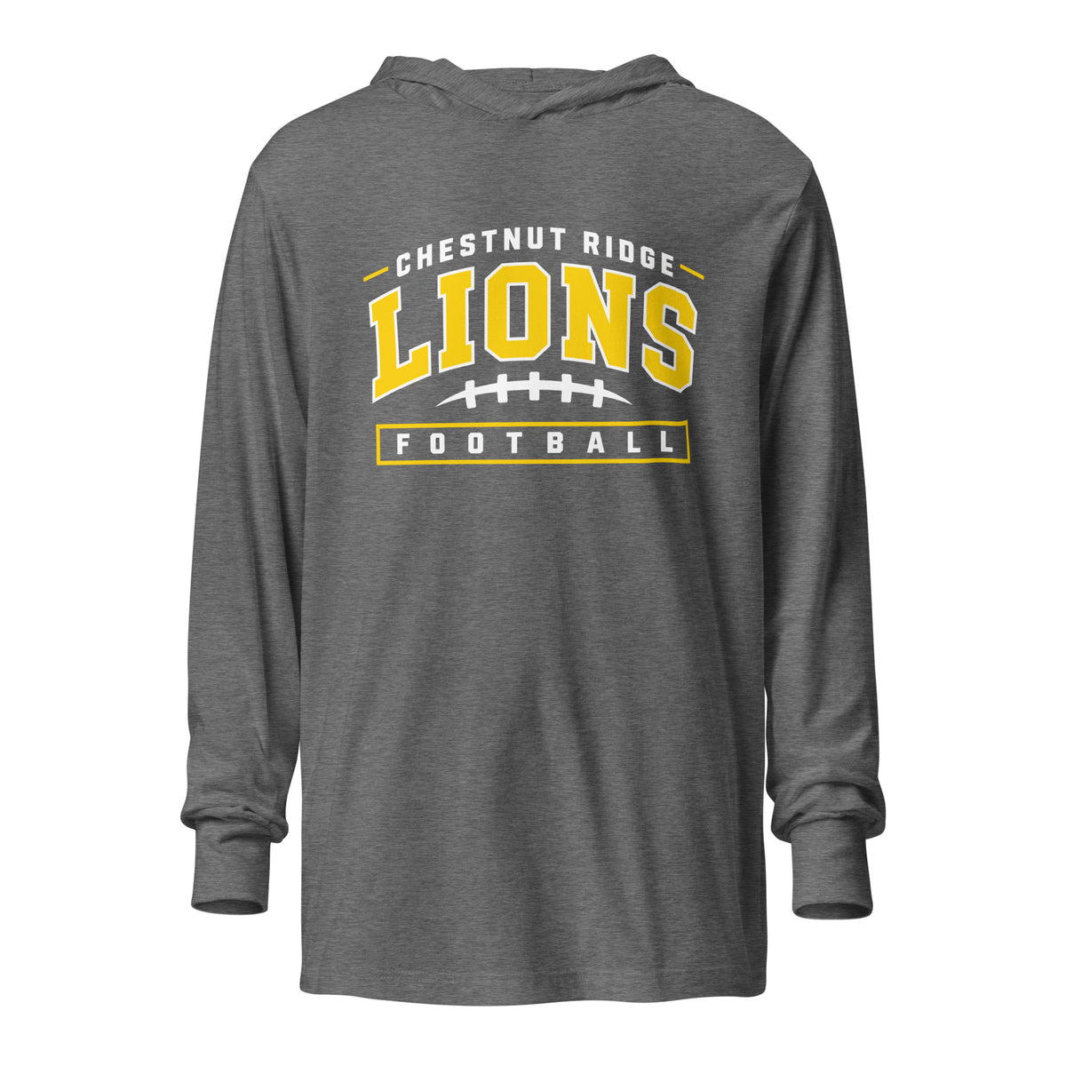 Performance | Hooded Long Sleeve T Shirt | Chestnut Ridge Lions Football | Valor Logo