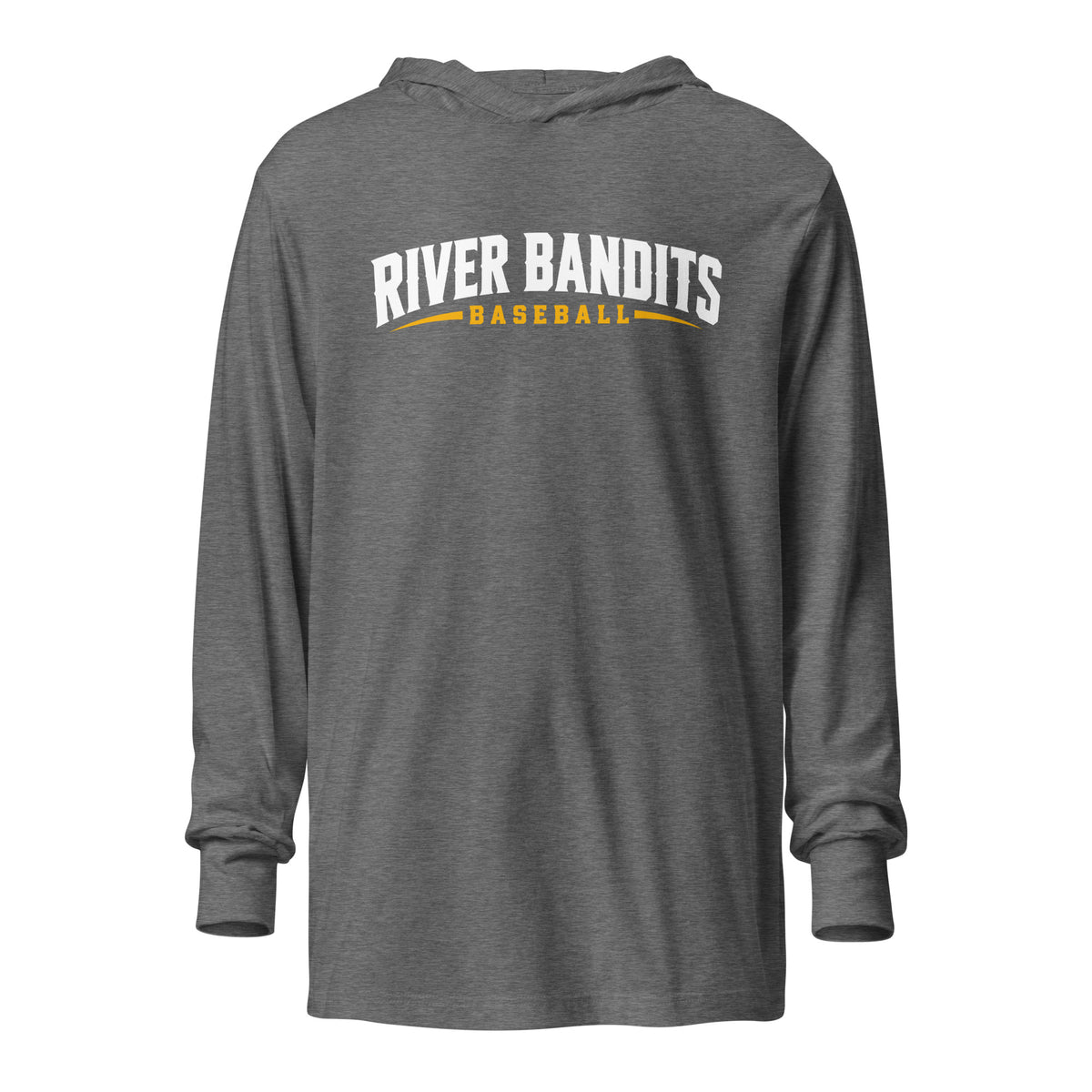 Performance | Hooded Long Sleeve T Shirt | South Bend River Bandits | Lettermark Logo