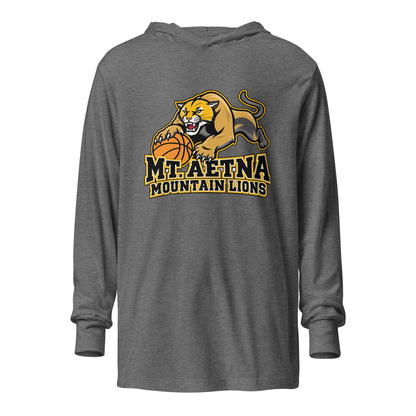 Performance | Hooded Long Sleeve T Shirt | Mt. Aetna Adventist School | Crest Logo