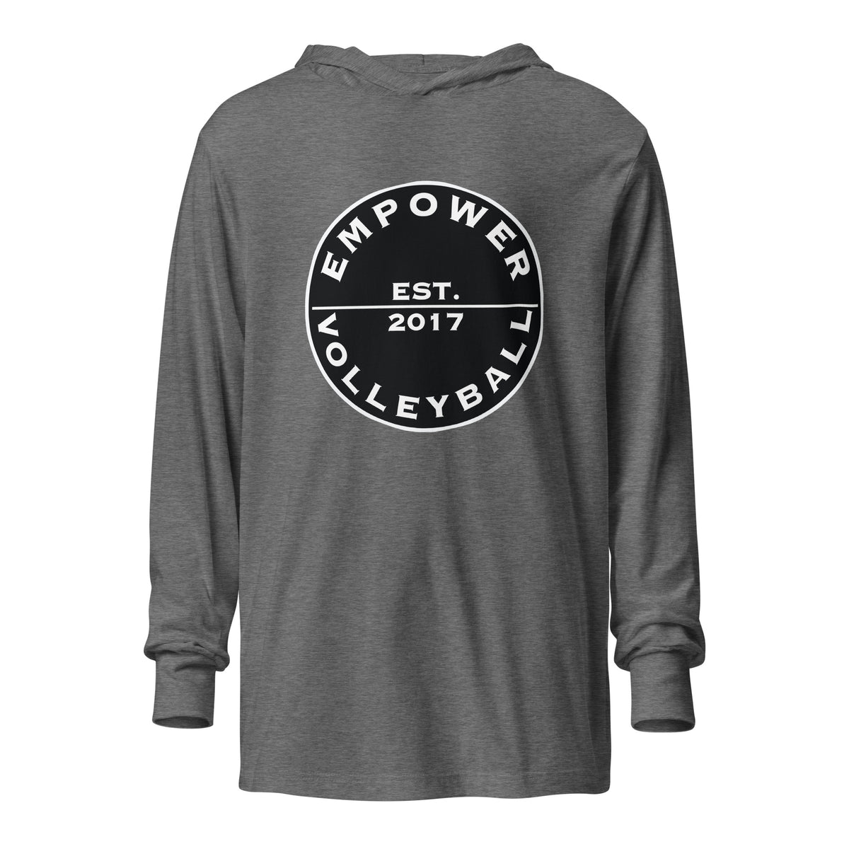 Performance | Hooded Long Sleeve T Shirt | Empower Volleyball Club | Alpha Spike Logo