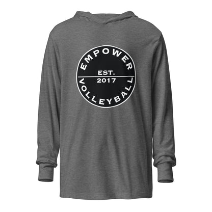 Performance | Hooded Long Sleeve T Shirt | Empower Volleyball Club | Alpha Spike Logo