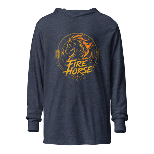 Performance | Hooded Long Sleeve T Shirt | Fire Horse Masters | Vanguard Logo