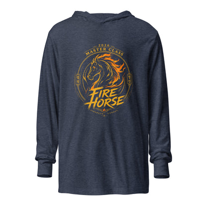 Performance | Hooded Long Sleeve T Shirt | Fire Horse Masters | Crest Logo