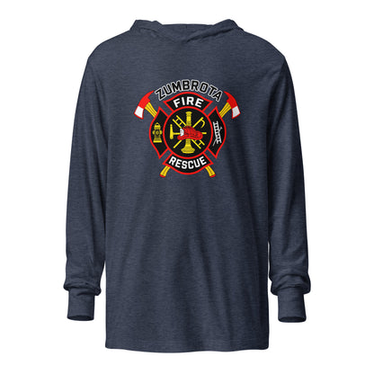 Performance | Hooded Long Sleeve T Shirt | Zumbrota Fire Department | Vanguard Logo