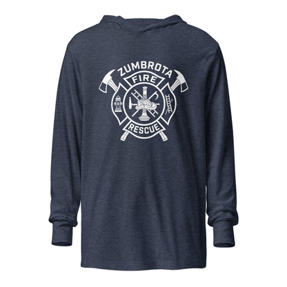 Performance | Hooded Long Sleeve T Shirt | Zumbrota Fire Department | Crest Logo