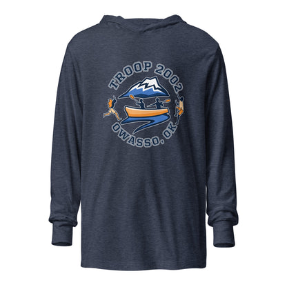 Performance | Hooded Long Sleeve T Shirt | Troop 2002 | Trailblazer Crest Logo